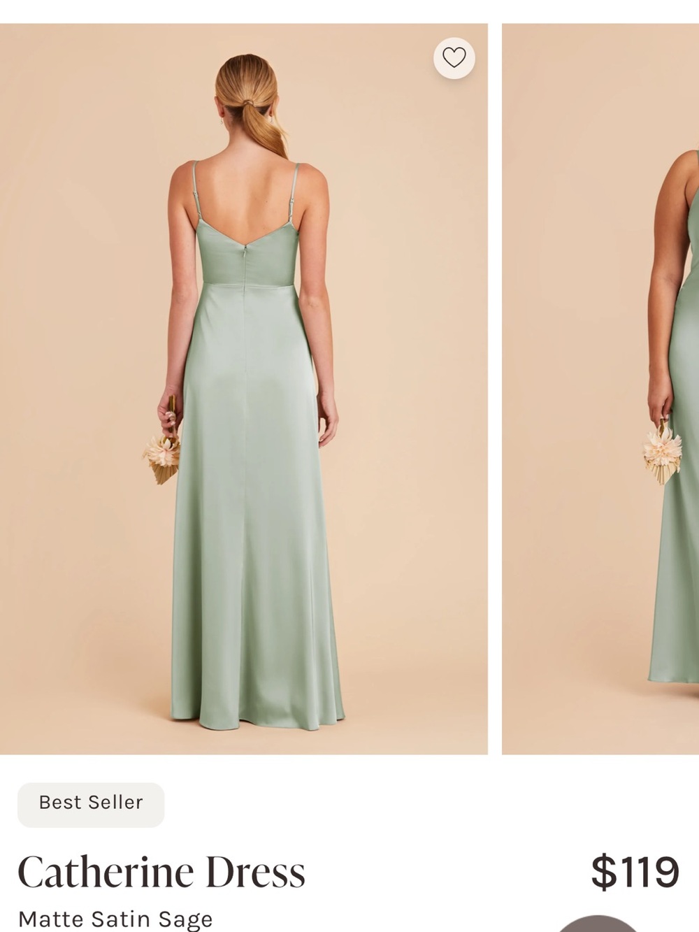 Catherine Dress — Matte Satin Sage